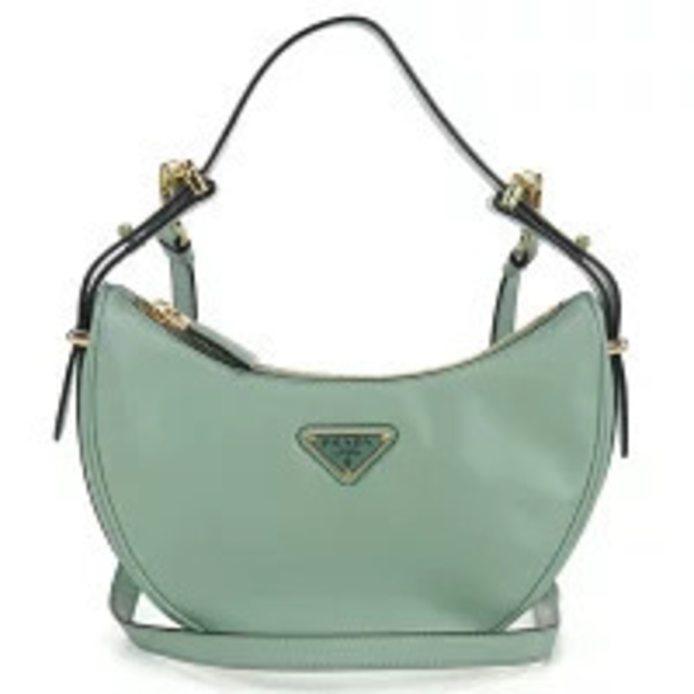 Prada Shoulder Bag Leather Green Crossbody